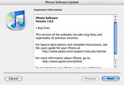 Apple выпустила iPhone Software Version 1.0.2