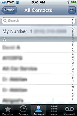 В iPhone Software 2 появится поиск по контактам