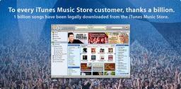 Продажи iTunes Music Store достигли отметки в 1 млрд. треков