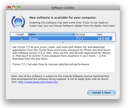 Apple выпустила iTunes 7.7.1 