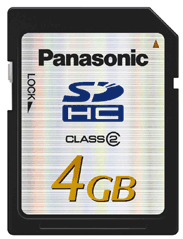 Panasonic: 4-Гб SDHC карта памяти RP-SDR04GJ1K