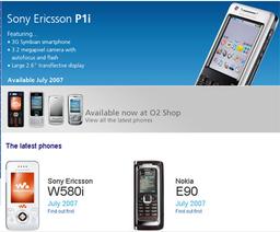 Sony Ericsson P1i, Sony Ericsson W580i и Nokia E90 будут доступны уже в июле