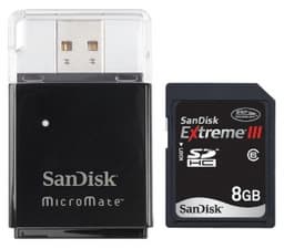 SanDisk увеличивает объем высокоскоростной карточки Extreme III SDHC до 8 Гб