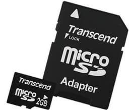 Transcend: карта памяти microSD ёмкостью 2 Гб