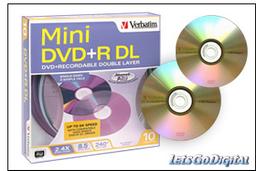 Verbatim выпускает диски Mini DVD+R DL