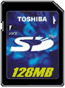 128 Мб SD флэш-карты от Toshiba