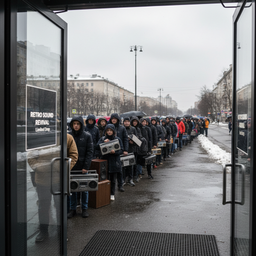 Очередь дня: почти две тысячи человек выстроилось в снег и дождь за новым продуктом Яндекса