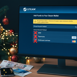 Неприятный новогодний сюрприз Steam для России. На время пропадёт прямое пополнение кошелька 