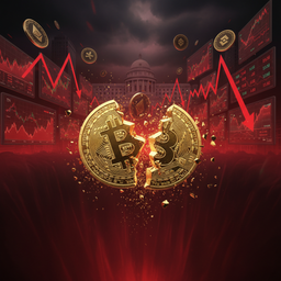Второе серьёзное потрясение для Bitcoin за месяц. За сутки стоимость криптовалюты упала на 7000 долларов