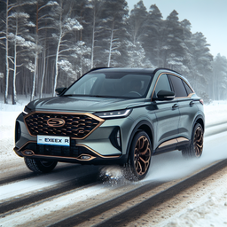 249-сильный полноприводный кроссовер Exeed RX для России впервые засняли на фото. У него оригинальная окраска кузова