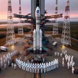 Ракету с автоматической станцией «Луна-25» установили на стартовый комплекс космодрома