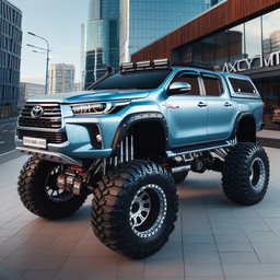 «Таких машин в мире 2 штуки». В России продают уникальную шестиколесную Toyota Hilux от Arctic Trucks