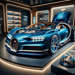 В Москве продают «живой» Bugatti Chiron: W16 с четырьмя турбинами, 1500 л.с. и уменьшенная копия машины — за 420 млн рублей