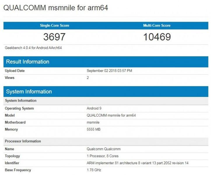 Qualcomm Snapdragon 855 засветилась в бенчмарке Geekbench, фото 2
