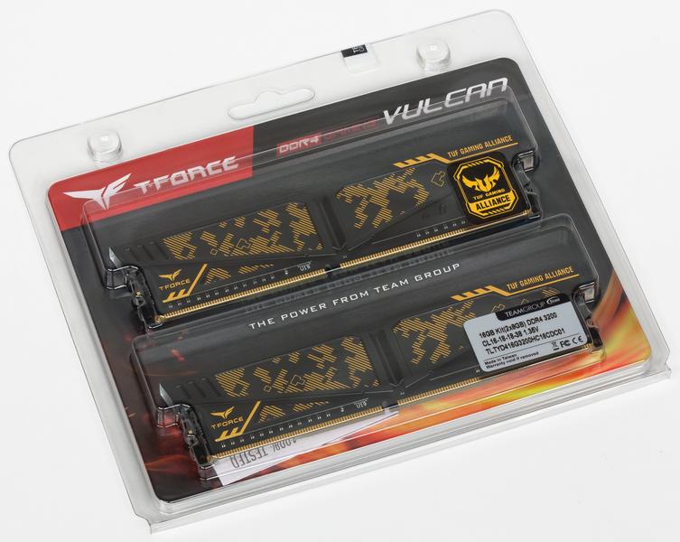 Комплект модулей памяти T-Force Vulcan TUF Gaming Alliance DDR4-3200, фото 1