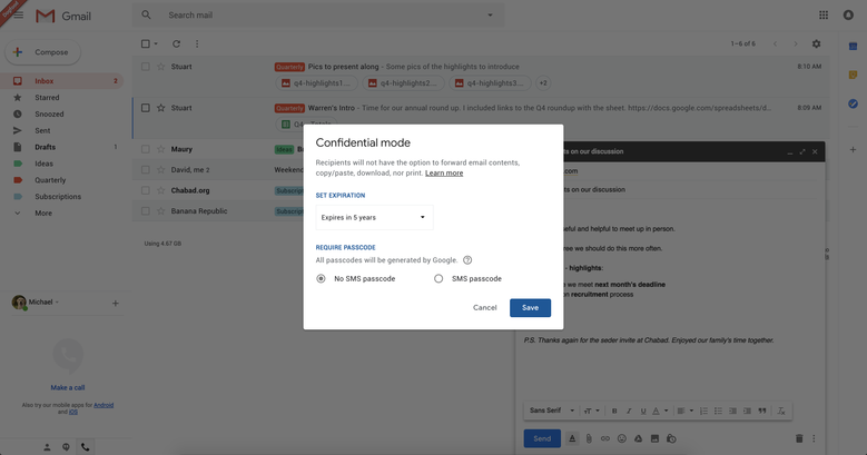 Google добавит в Gmail возможность отправлять самоуничтожающиеся письма, фото 3