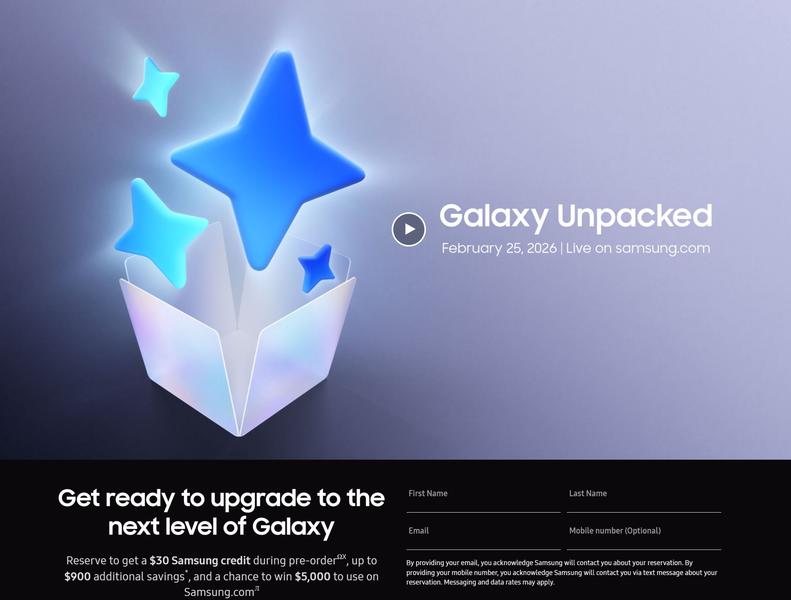 Скриншот сайта Samsung US