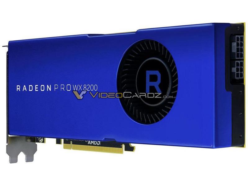 Появились изображения 3D-карты AMD Radeon PRO WX 8200