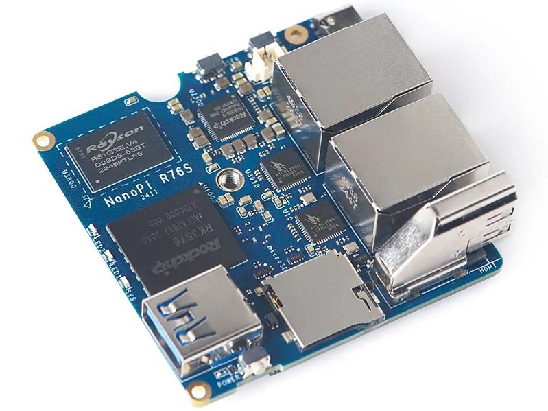 Крошечный ПК дешевле $50 с двумя портами 2,5GbE RJ45, USB-A, USB-C и HDMI. Представлен NanoPi R76S, фото 1