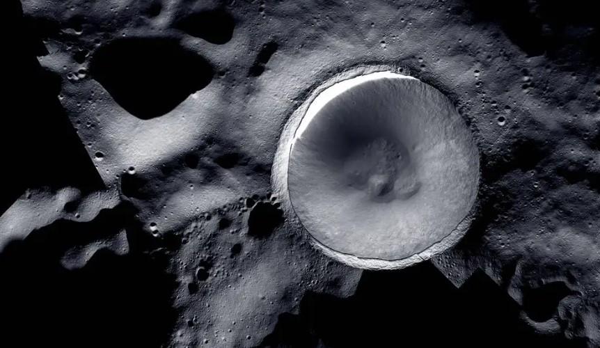 Мозаика кратера Шеклтон, созданная командами Lunar Reconnaissance Orbiter Camera и ShadowCam. Источник: NASA / KARI / ASU