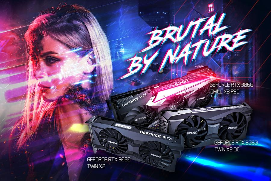 Представлены видеокарты Inno3D GeForce RTX 3060 Twin X2, Twin X2 OC и iChill X3 Red, фото 1
