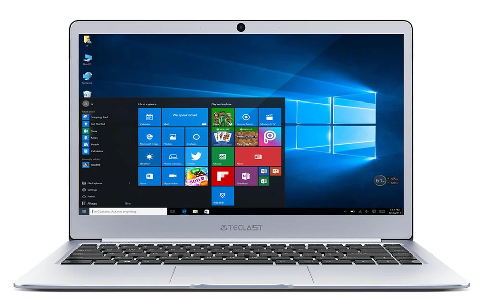 Ноутбук Teclast F7 оснащен процессором Intel Celeron N3450 и 6 ГБ ОЗУ при цене $250