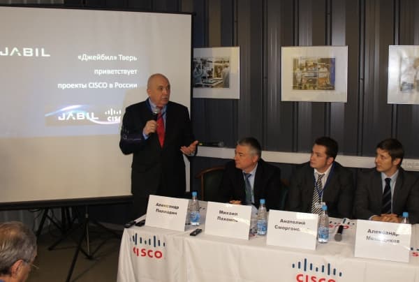 пресс-конференция на открытии производства STB Cisco пресс-конференция на открытии производства STB Cisco