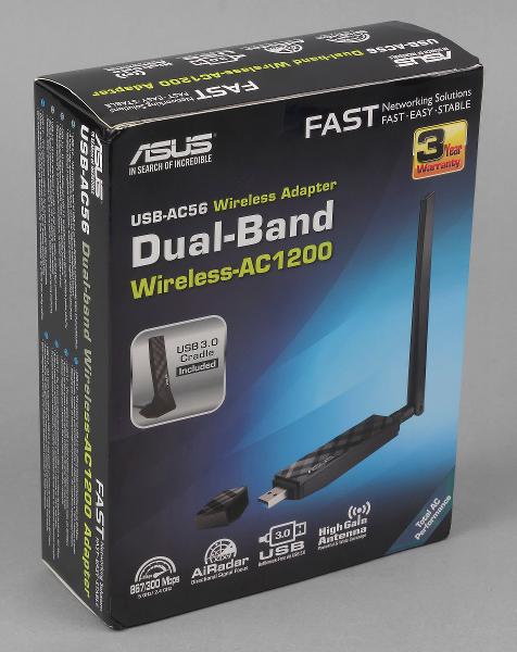 Упаковка Asus USB-AC56 Упаковка Asus USB-AC56