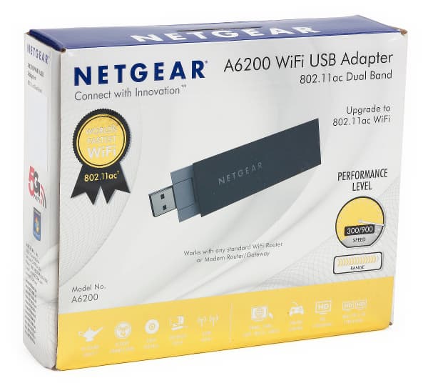 Упаковка Netgear A6200 Упаковка Netgear A6200
