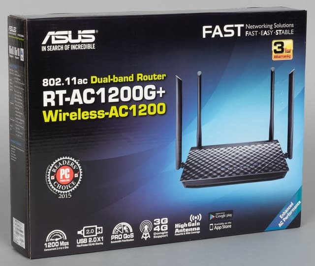 Упаковка Asus RT-AC1200G+ Упаковка Asus RT-AC1200G+