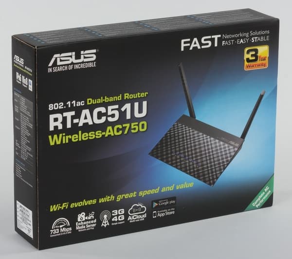 Упаковка Asus RT-AC51U Упаковка Asus RT-AC51U