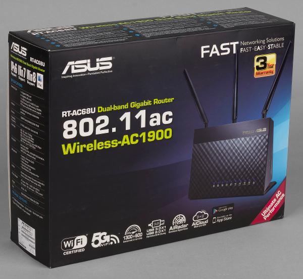 Упаковка Asus RT-AC68U