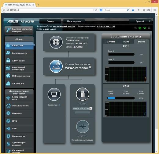 Настройка Asus RT-AC87U Настройка Asus RT-AC87U