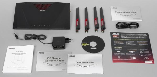 Комплект поставки Asus RT-AC88U