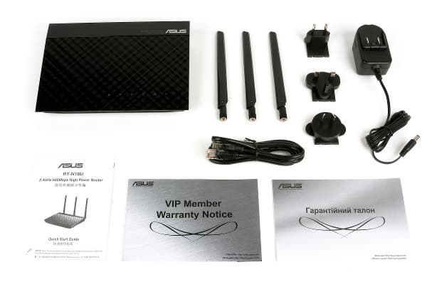 Комплект поставки Asus RT-N18U