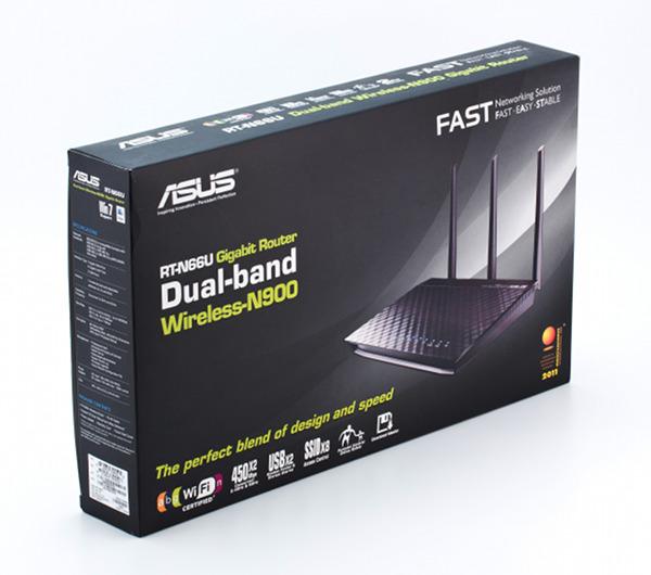 Упаковка беспроводного роутера ASUS RT-N56U Упаковка беспроводного роутера ASUS RT-N66U
