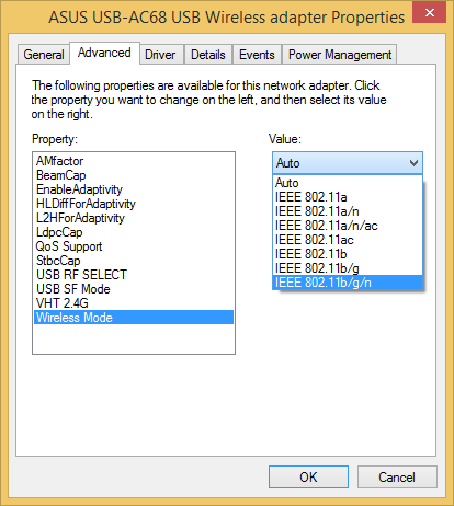 Настройка Asus USB-AC68 Настройка Asus USB-AC68