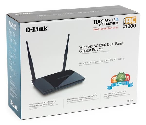 Упаковка D-Link DIR-825/AC