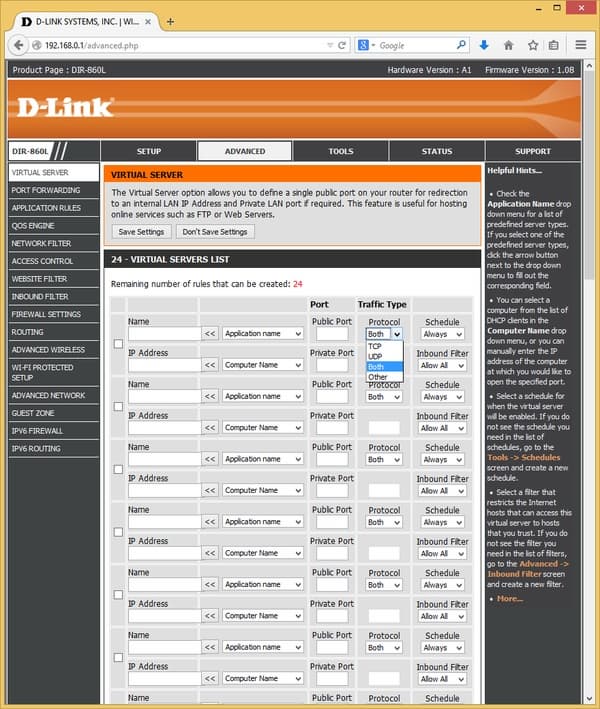 Настройка D-Link DIR-860L Настройка D-Link DIR-860L
