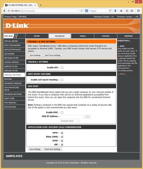 Настройка D-Link DIR-860L Настройка D-Link DIR-860L