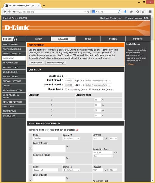 Настройка D-Link DIR-860L Настройка D-Link DIR-860L