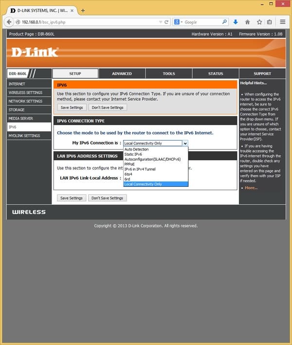Настройка D-Link DIR-860L Настройка D-Link DIR-860L