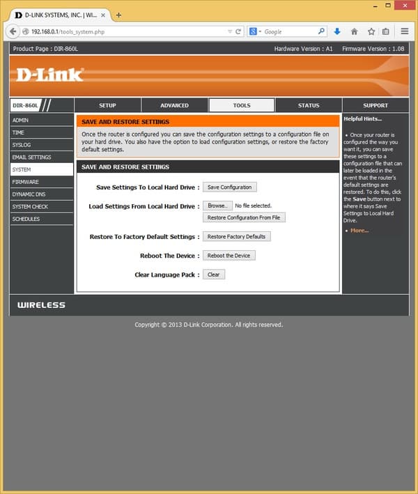 Настройка D-Link DIR-860L Настройка D-Link DIR-860L