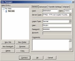 настройка клиента FTP настройка клиента FTP