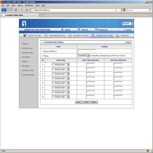 маршрутизатор LevelOne WBR-6020 настройка маршрутизатора LevelOne WBR-6020
