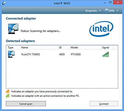 Настройка Intel WiDi Настройка Intel WiDi
