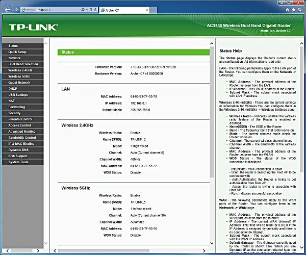 Настройка TP-Link Archer C7 Настройка TP-Link Archer C7