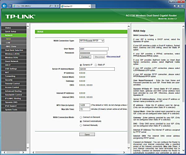 Настройка TP-Link Archer C7 Настройка TP-Link Archer C7