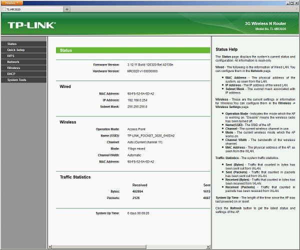 Настройка TP-LINK TL-WR3020
