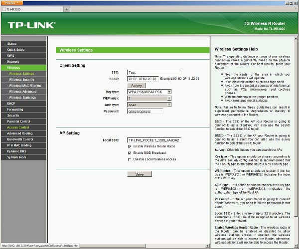 Настройка TP-LINK TL-WR3020